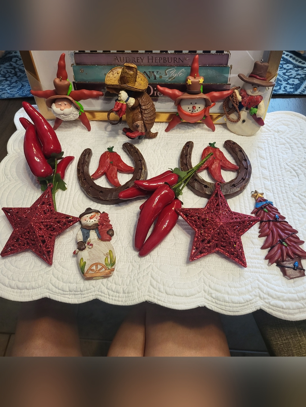 Red Pepper Christmas Ornaments CHOICE OF 3-EUC